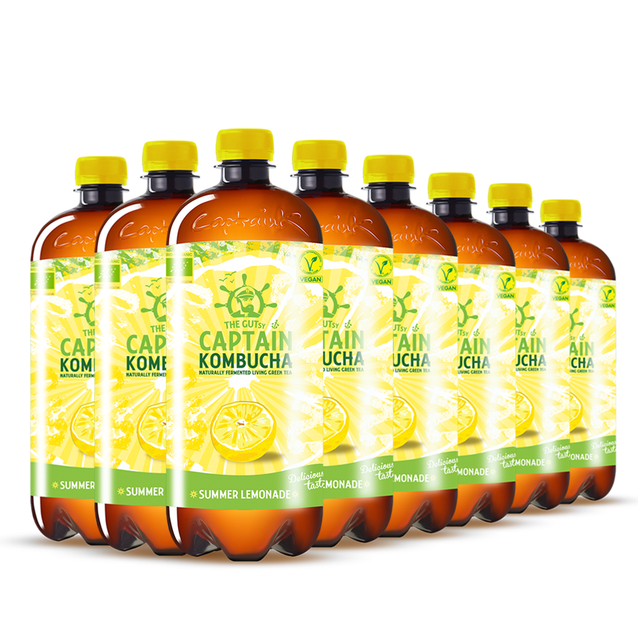 GUTsy Captain Kombucha - Summer Lemonade 8 x 1L