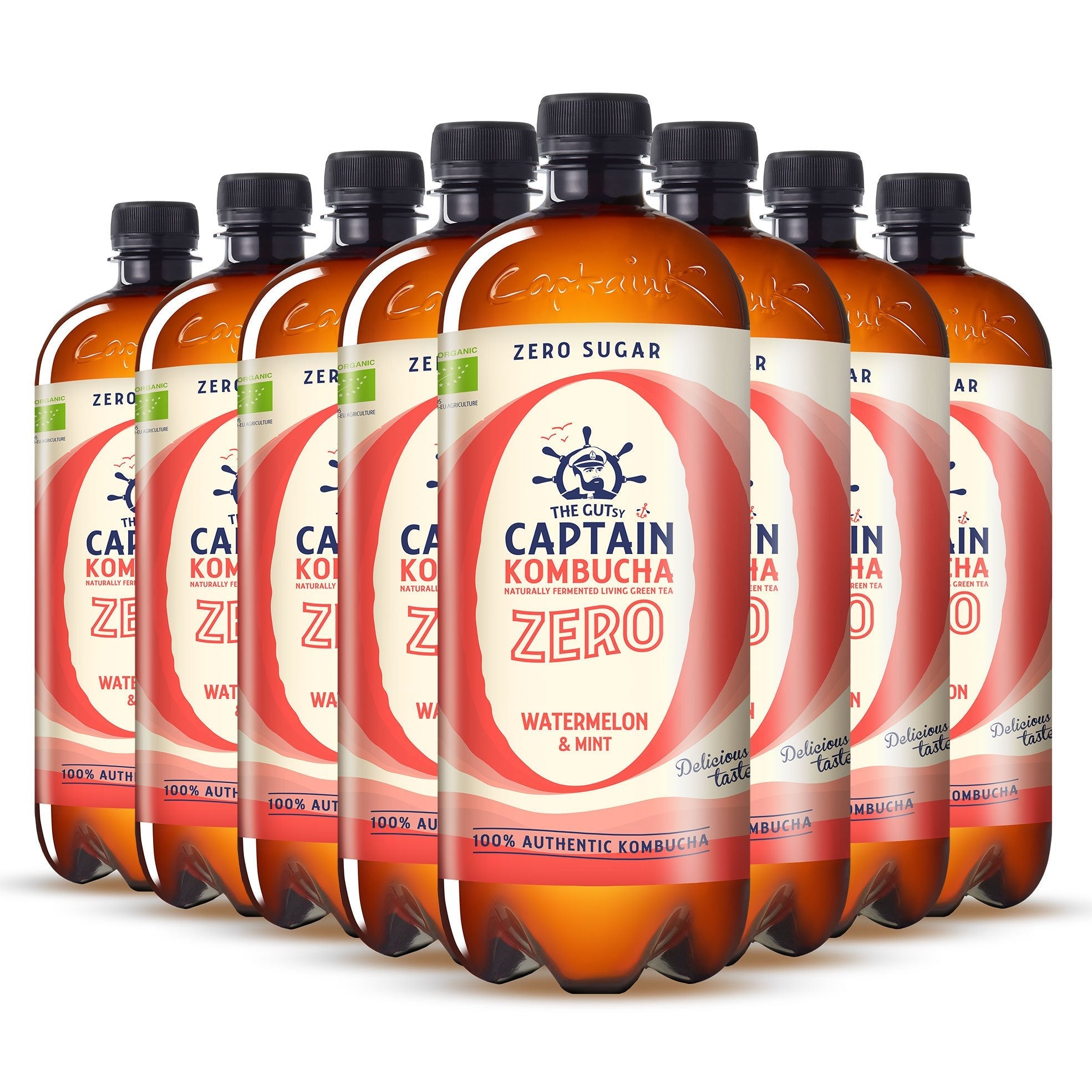 GUTsy Captain Kombucha Zero - Watermelon and Mint 8 x 1L - GutsyCaptain